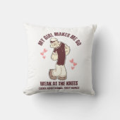 おもしろいバレンタインデー膝が弱いポパイ クッション (正面)