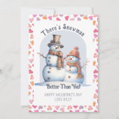 おもしろいバレンタインデー雪だるまがカワイイより シーズンカード (正面)