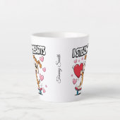 おもしろいバレンタインデー – かわいモダンい&ユーモアのある カフェラテマグ (正面)