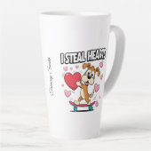 おもしろいバレンタインデー – かわいモダンい&ユーモアのある カフェラテマグ (右アングル)