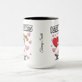 おもしろいバレンタインデー – かわいモダンい&ユーモアのある マグカップ (中央)