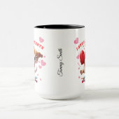 おもしろいバレンタインデー – かわいモダンい&ユーモアのある マグカップ (中央)