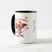 おもしろいバレンタインデー – かわいモダンい&ユーモアのある マグカップ (正面左)