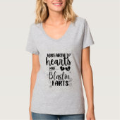 おもしろいバレンタイン爆破ファルトMOM Tシャツ (正面)