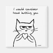 おもしろいバレンタイン – 猫は好きかもしれない マグネット (正面)