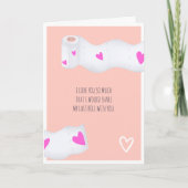 おもしろいバレンタ転がイトイレ3枚コラージュ カード (正面)