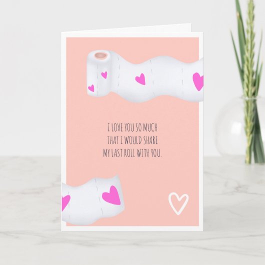 おもしろいバレンタ転がイトイレ3枚コラージュ カード (正面)