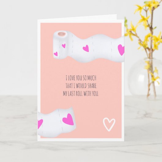 おもしろいバレンタ転がイトイレ3枚コラージュ カード (黄色い花)