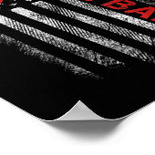 おもしろいバレーデザイン男性へ女性USA愛国的 ポスター (角)