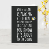 おもしろいバレーボールカード　チームプレーヤー　スポーツ好き カード (黄色い花)