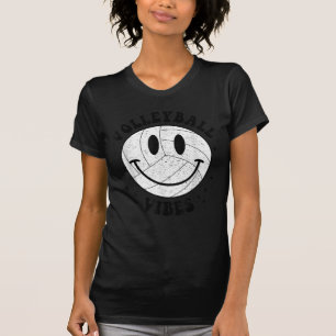 おもしろいバレーボール母バレーボールスマイル顔私 Tシャツ