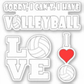 おもしろいバレーボール選手またはチームかわいいスポーツのセット シール (正面)