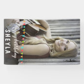 おもしろいバンティングフラグハッピーバースデー写真 横断幕 (横)