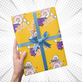 おもしろいバン漫画本スタイルトレンディーギフト ラッピングペーパー