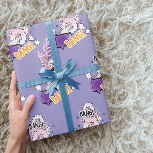 おもしろいバン漫画本スタイルトレンディーギフト ラッピングペーパー