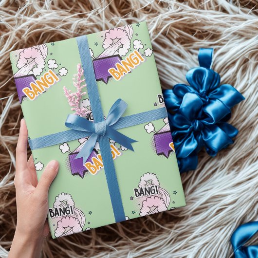 おもしろいバン漫画本スタイルトレンディーギフト ラッピングペーパー