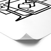 おもしろいバーの結婚標識を開く ポスター (角)