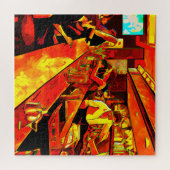 おもしろいバーシーン | Bartenderと顧客 ジグソーパズル (横)