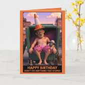 おもしろいバースデーカード カード (黄色い花)