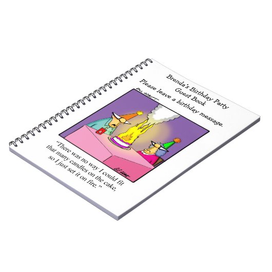 おもしろいバースデーパーティーゲストブック ノートブック (左側)