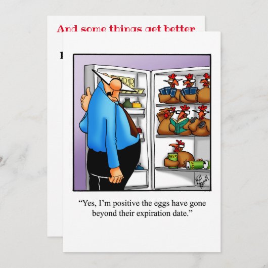 おもしろいバースデーパーティ招待状 招待状 (正面/裏面)