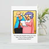 おもしろいバースデーパーティ招待状 招待状 (スタンド正面)