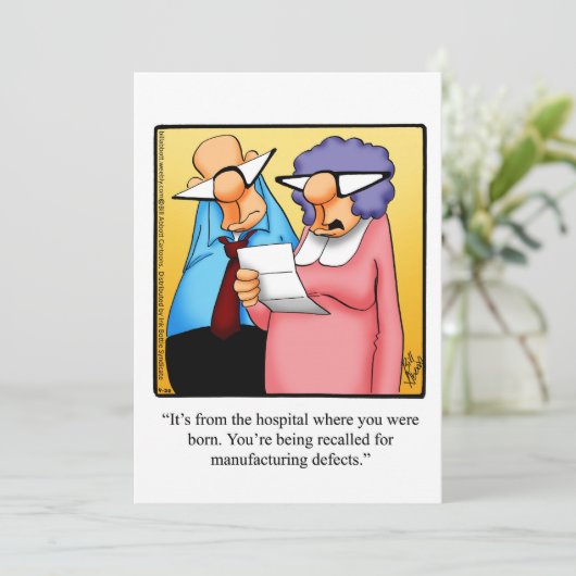 おもしろいバースデーパーティ招待状 招待状 (スタンド正面)