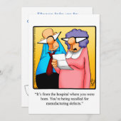 おもしろいバースデーパーティ招待状 招待状 (正面/裏面)