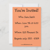 おもしろいバースデーパーティ招待状 招待状 (裏面)