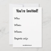 おもしろいバースデーパーティ招待状 招待状 (裏面)