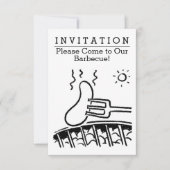 おもしろいバーベキュー招待状 招待状 (正面)