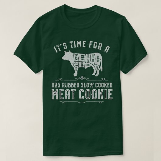 おもしろいバーベキュー焼き喫煙料理肉336 Tシャツ (デザイン正面)