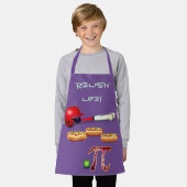 おもしろいバーベキュー野球ホットドッグAppieパイエプロン エプロン (着用した状態)