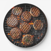 おもしろいバーベキュー ペーパープレート (正面)