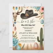 おもしろいバーンハットファームフィルムウサカウボーイジェンダーリビール 招待状 (正面)