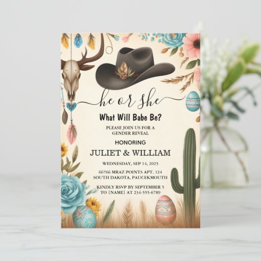 おもしろいバーンハットファームフィルムウサカウボーイジェンダーリビール 招待状 (スタンド正面)