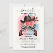 おもしろいバーンハットファームフィルムUsa Cowboy Gender Reveal 招待状 (正面)