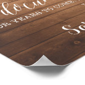 おもしろいバー結婚標識を開く |名パーソナライズされた前 ポスター (角)