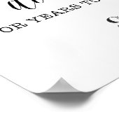 おもしろいバー結婚標識を開く |名パーソナライズされた前 ポスター (角)