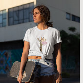 おもしろいバ吹ブルガム・キリン Tシャツ
