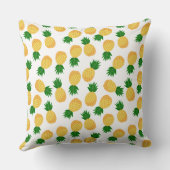 おもしろいパイナップルイエローグリーンフルーツパターンデザイン クッション (裏面)