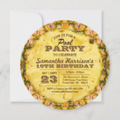 おもしろいパイナップルサマープールパーティー任意の年齢誕生日 招待状 (正面)