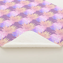 おもしろいパイナップルパターン シェルパブランケット