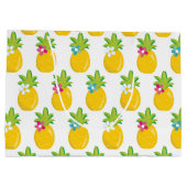 おもしろいパイナップルパーティー果実大抱き枕 ラージペーパーバッグ (裏面)