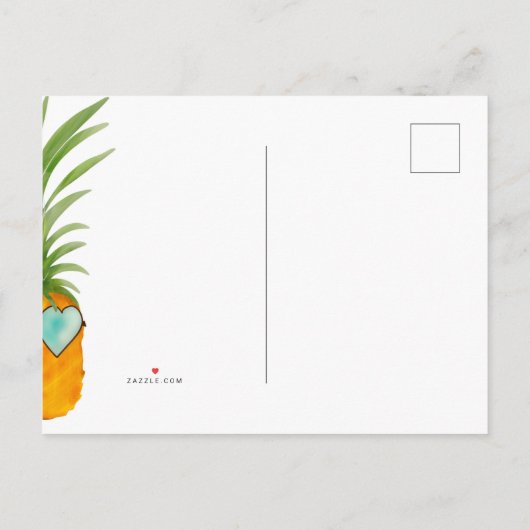 おもしろいパイナップルホーム甘い家の動き 案内ポストカード (裏面)