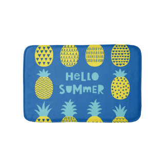おもしろいパイナップルヴィンテージカードデザイン バスマット