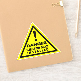 おもしろいパイロットエジェクタシート設置危険標識 シール