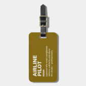 おもしろいパイロット定義ギフト ラゲッジタグ (正面縦)