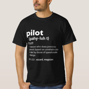 おもしろいパイロット定義デザイン飛行機ジェット飛行 Tシャツ