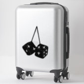 おもしろいパイロット機飛行機ふわふわファジーサイコロ シール (スーツケース)